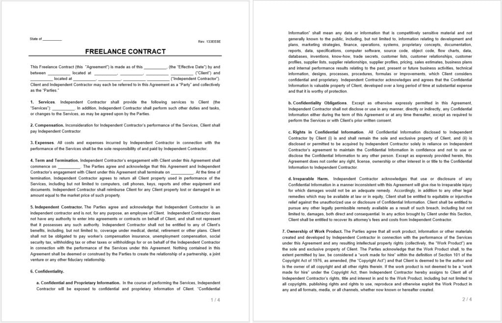 Idependent Contractor List Template thumbnail